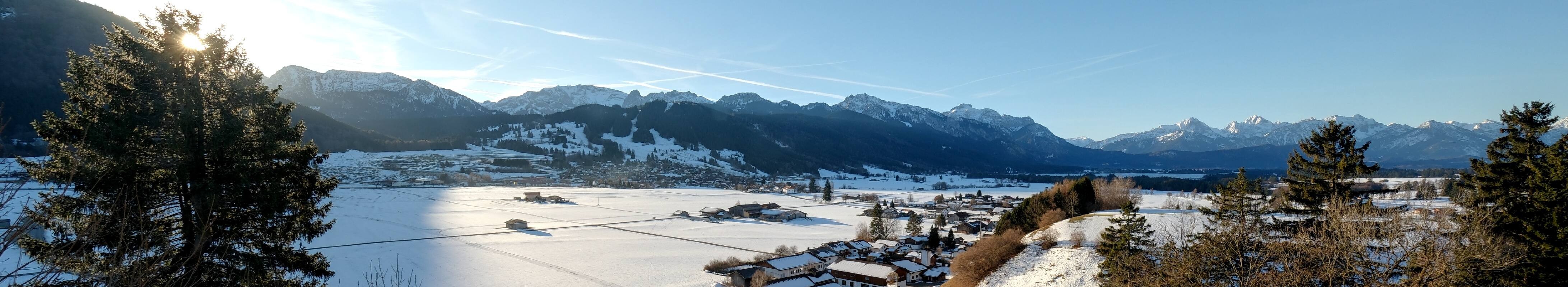 Archiv Foto Webcam Halblech - Blick über Buching