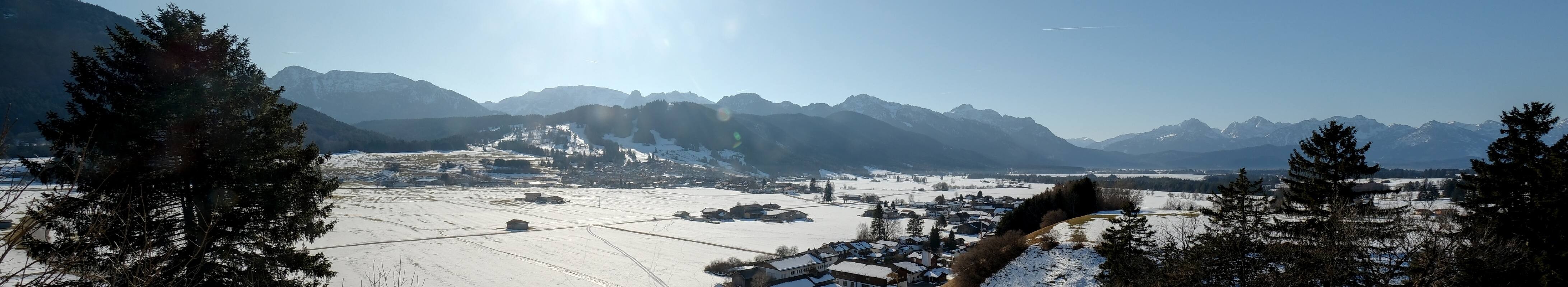 Archiv Foto Webcam Halblech - Blick über Buching