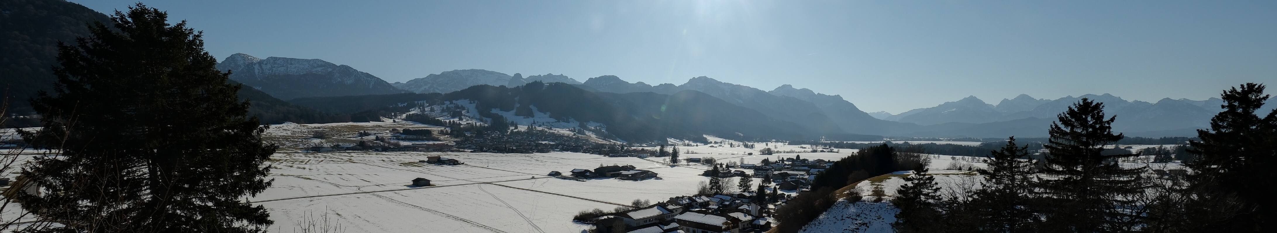 Archiv Foto Webcam Halblech - Blick über Buching