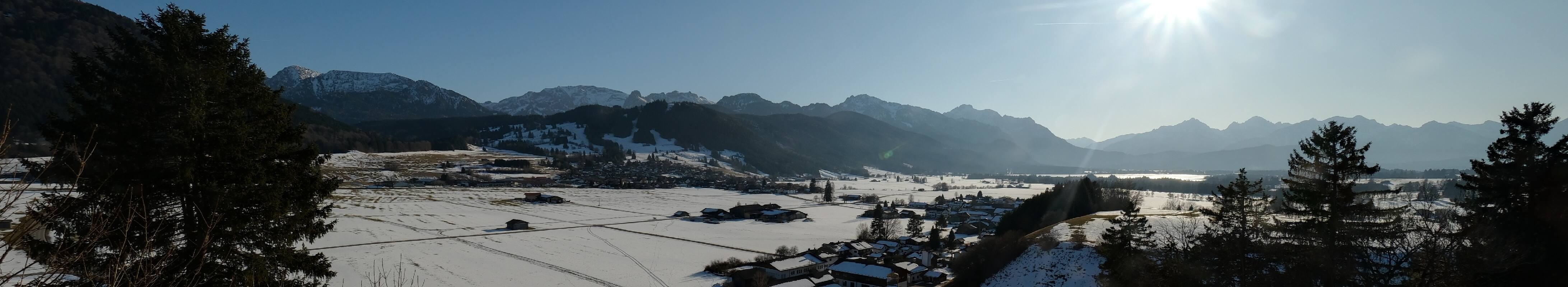 Archiv Foto Webcam Halblech - Blick über Buching