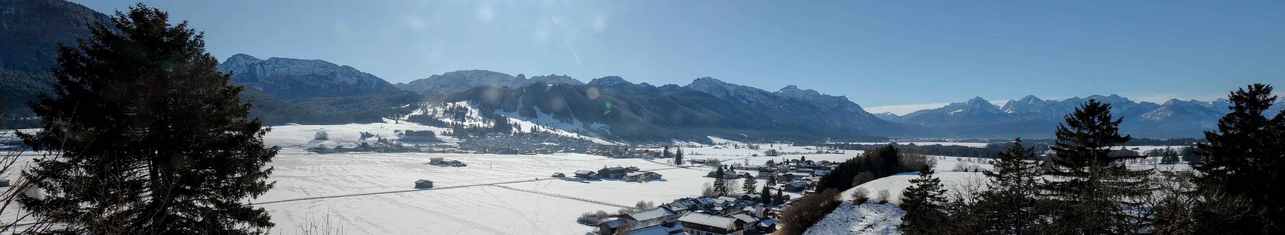 Archiv Foto Webcam Halblech - Blick über Buching