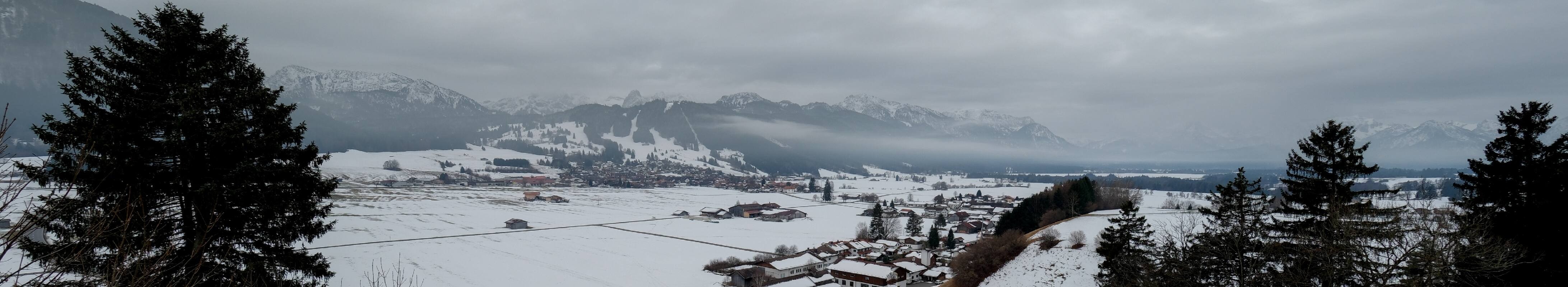 Archiv Foto Webcam Halblech - Blick über Buching