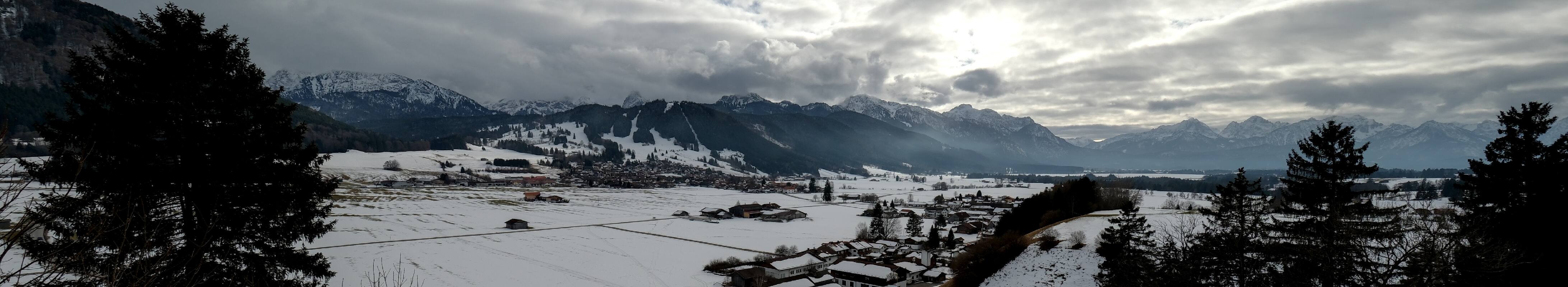 Archiv Foto Webcam Halblech - Blick über Buching