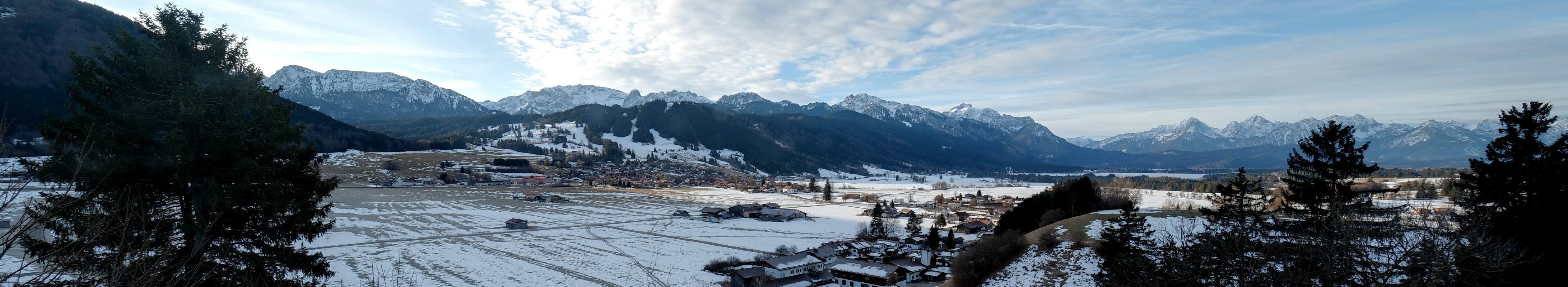 Archiv Foto Webcam Halblech - Blick über Buching