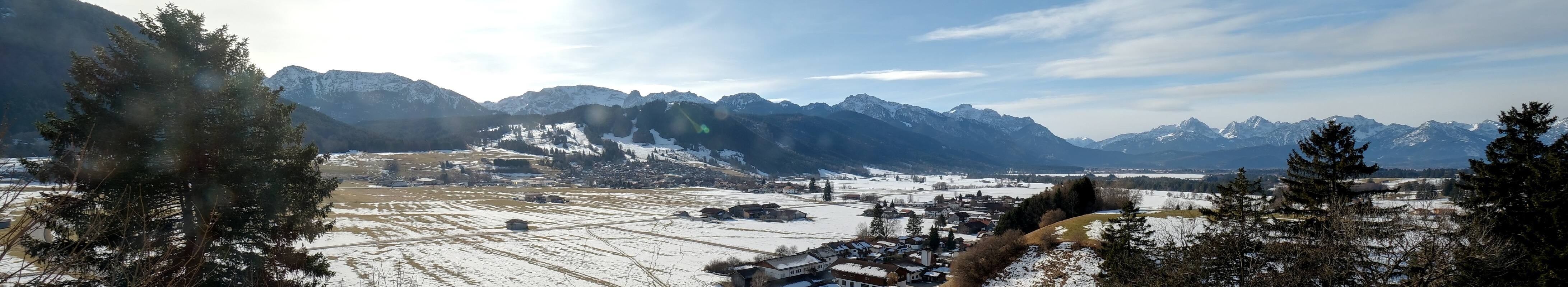 Archiv Foto Webcam Halblech - Blick über Buching