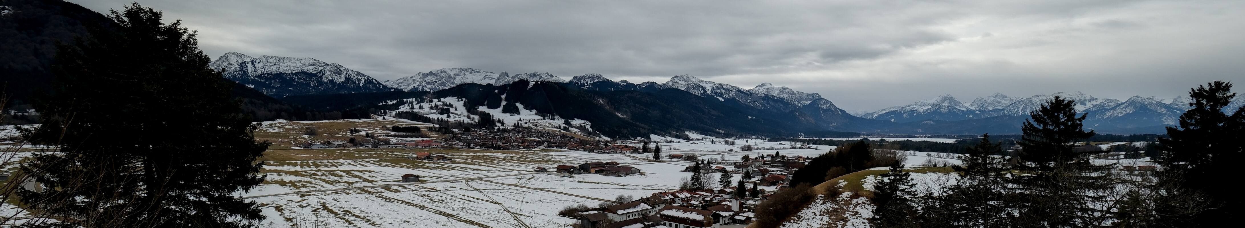 Archiv Foto Webcam Halblech - Blick über Buching