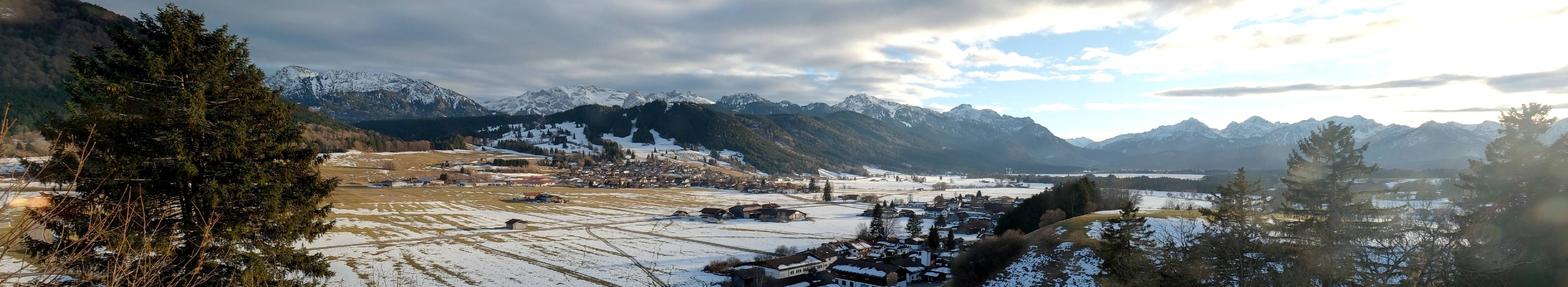 Archiv Foto Webcam Halblech - Blick über Buching