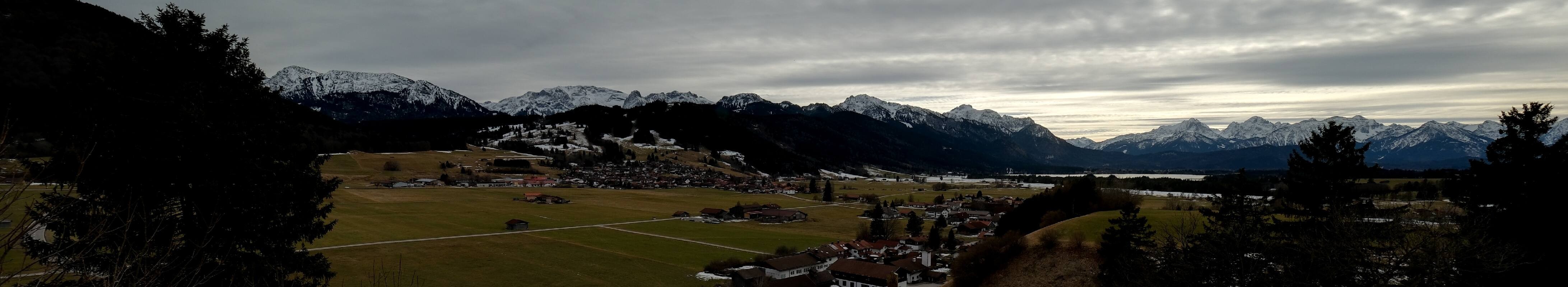 Archiv Foto Webcam Halblech - Blick über Buching