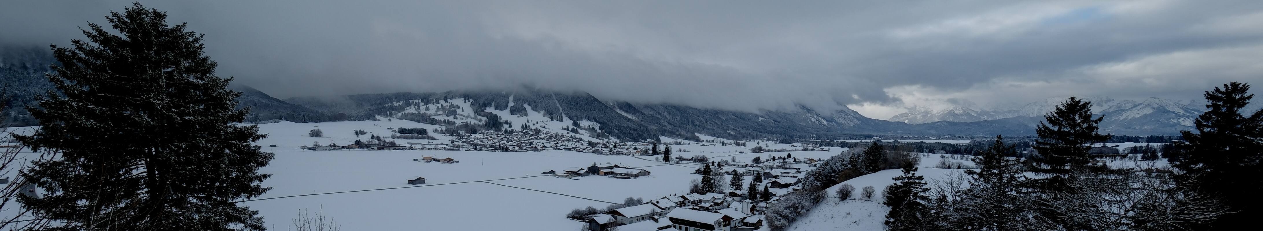 Archiv Foto Webcam Halblech - Blick über Buching