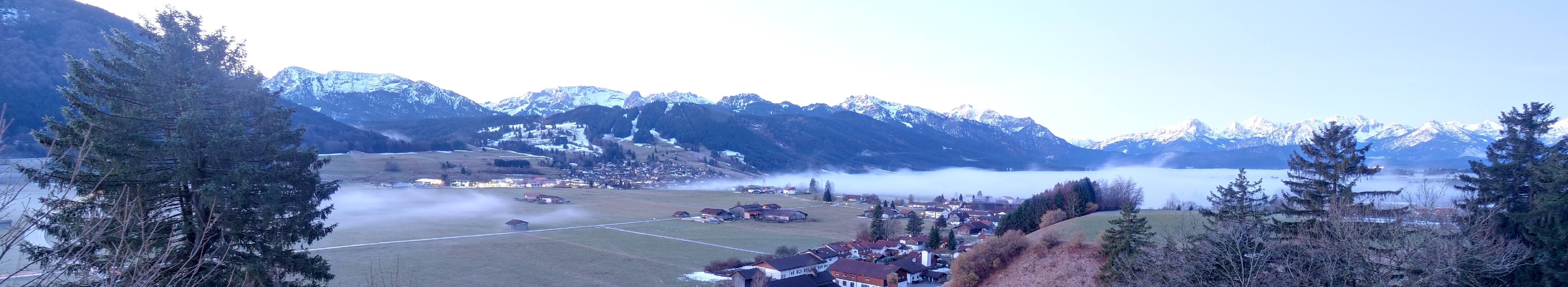 Archiv Foto Webcam Halblech - Blick über Buching