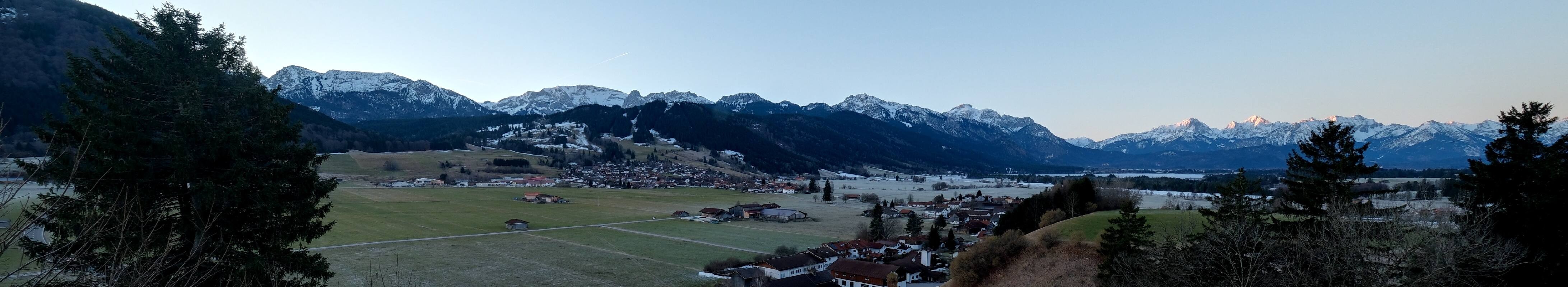 Archiv Foto Webcam Halblech - Blick über Buching