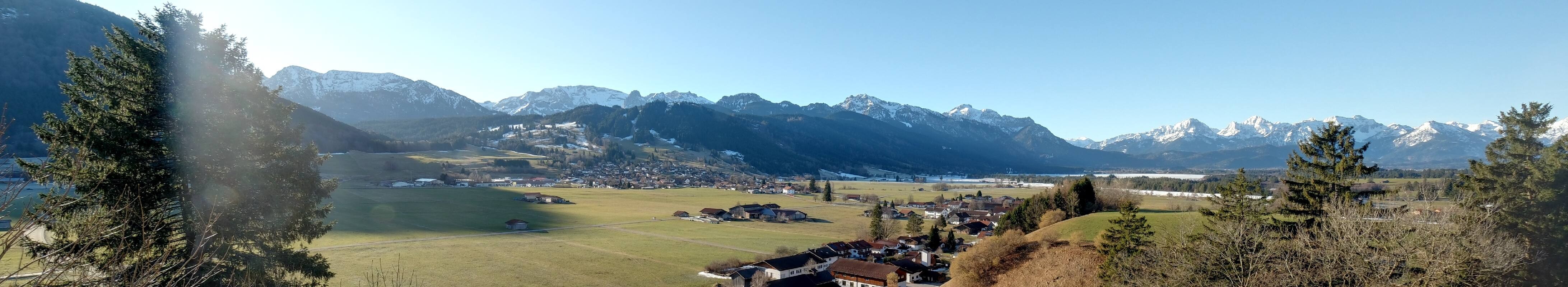 Archiv Foto Webcam Halblech - Blick über Buching