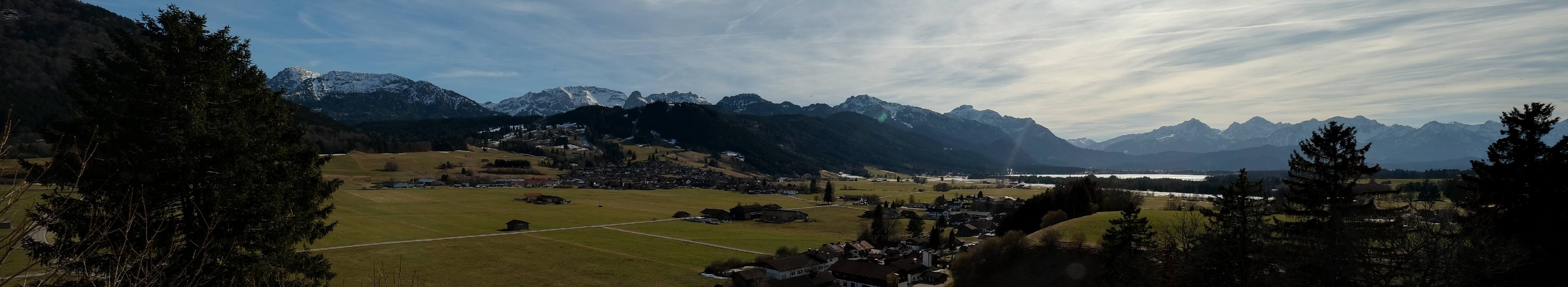 Archiv Foto Webcam Halblech - Blick über Buching