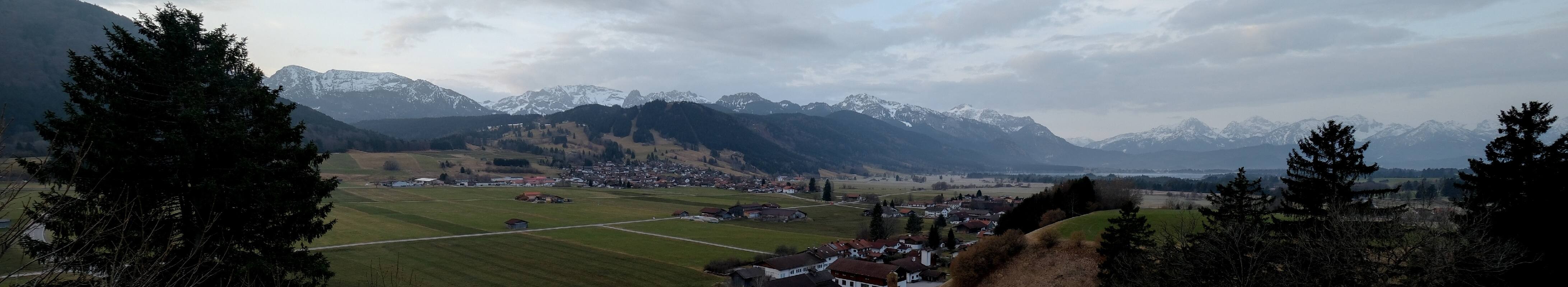 Archiv Foto Webcam Halblech - Blick über Buching