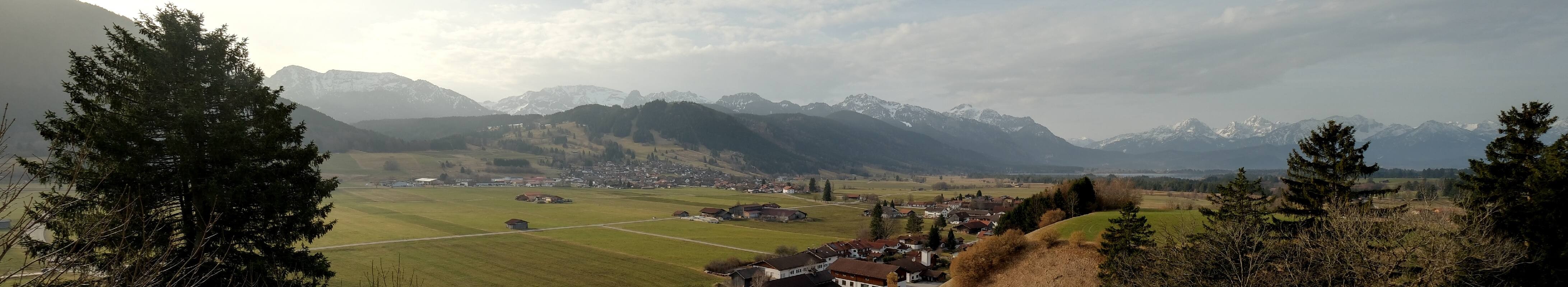 Archiv Foto Webcam Halblech - Blick über Buching