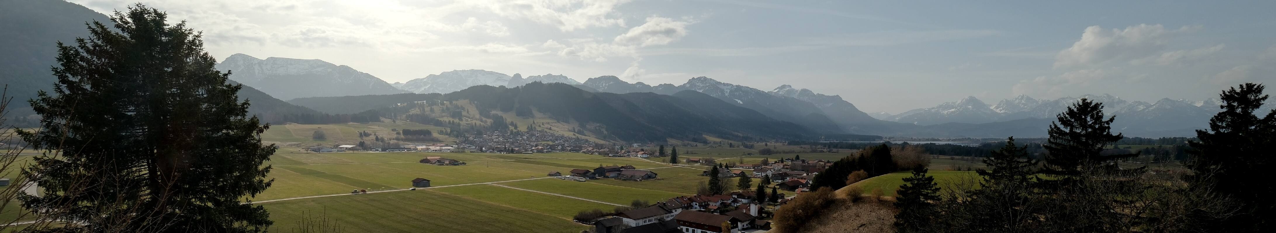 Archiv Foto Webcam Halblech - Blick über Buching