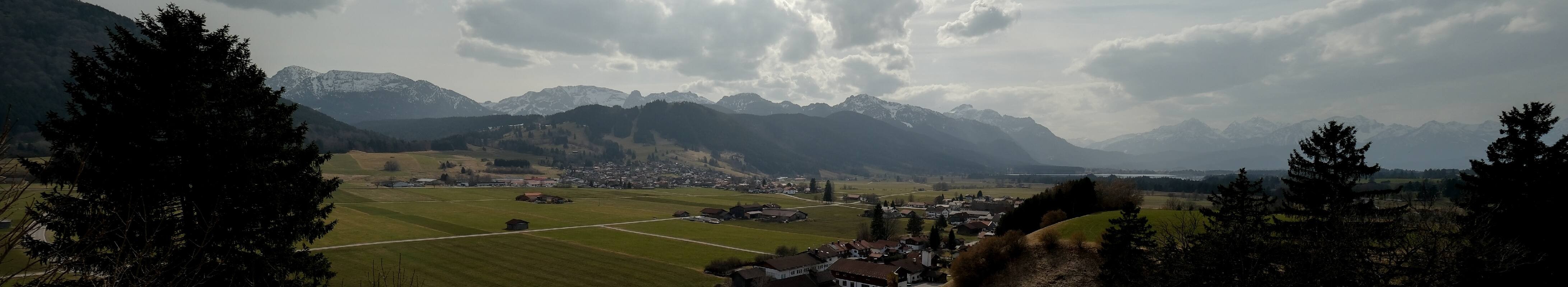 Archiv Foto Webcam Halblech - Blick über Buching