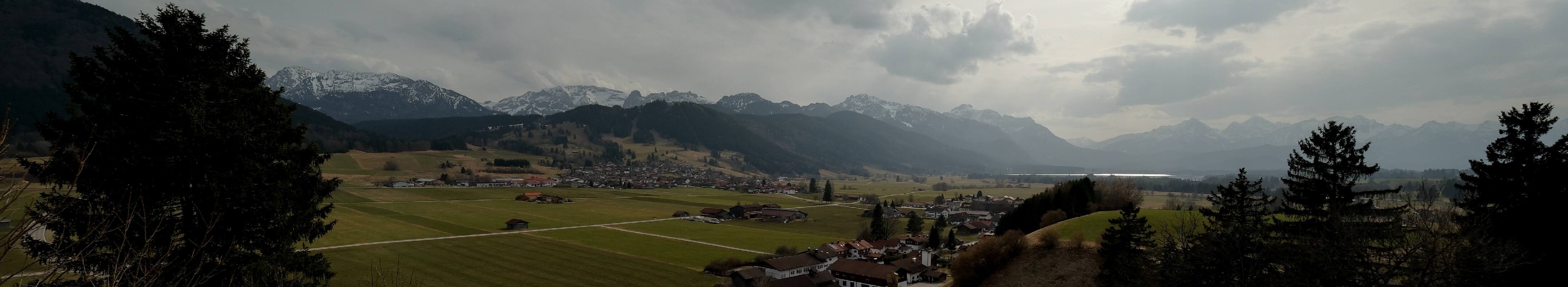 Archiv Foto Webcam Halblech - Blick über Buching