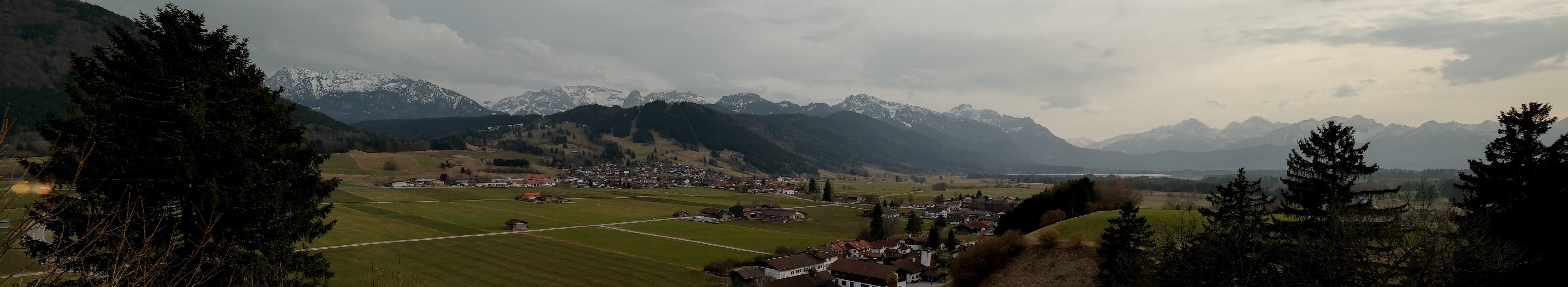 Archiv Foto Webcam Halblech - Blick über Buching