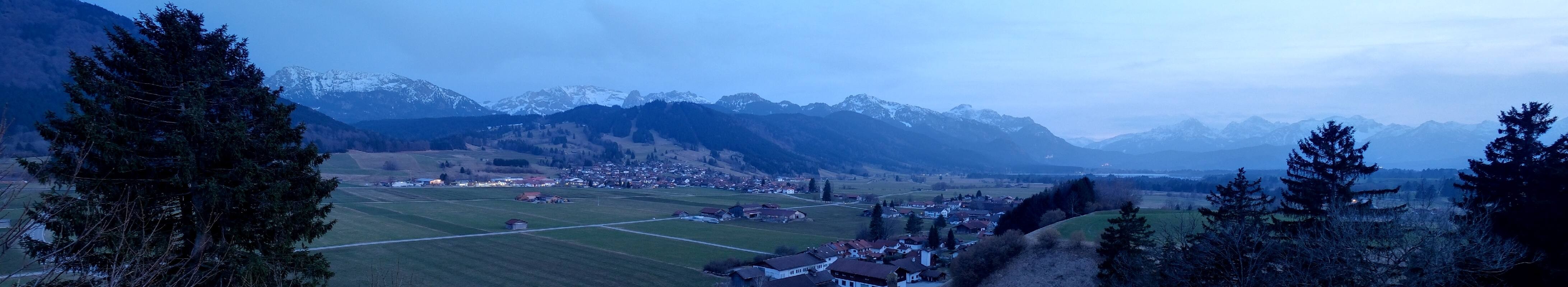 Archiv Foto Webcam Halblech - Blick über Buching