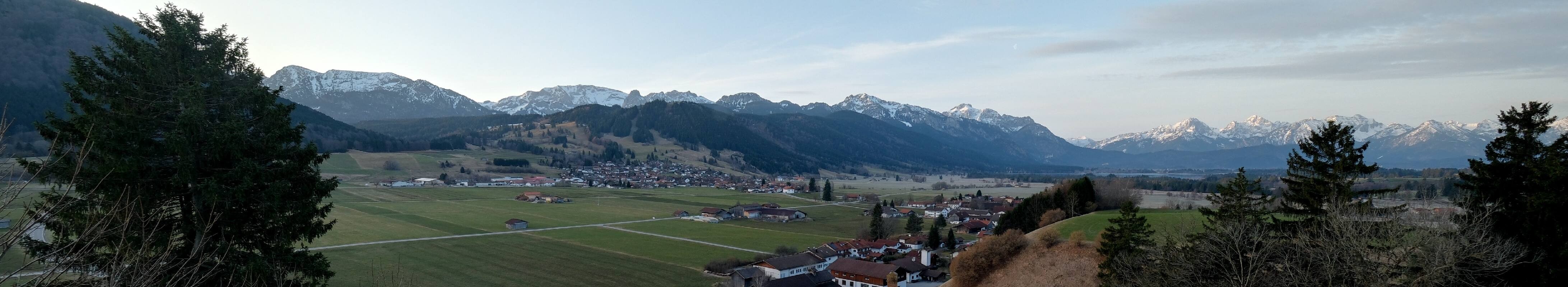 Archiv Foto Webcam Halblech - Blick über Buching