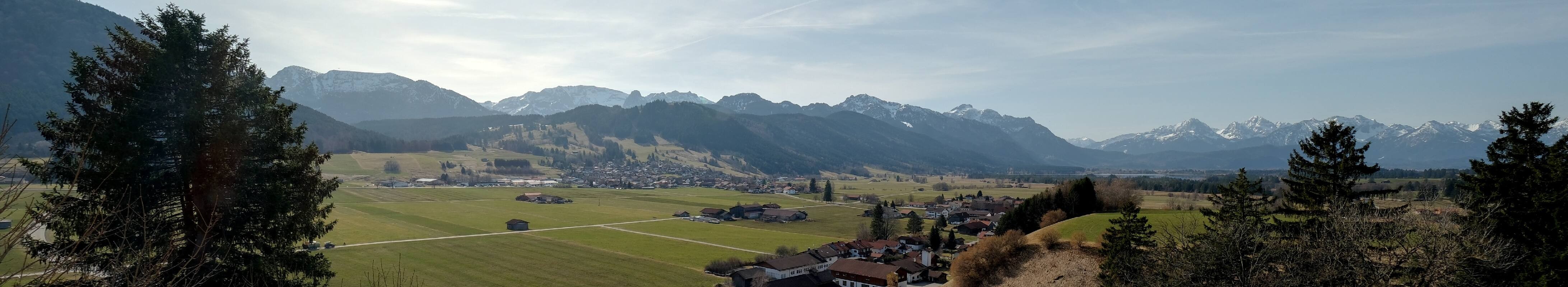 Archiv Foto Webcam Halblech - Blick über Buching