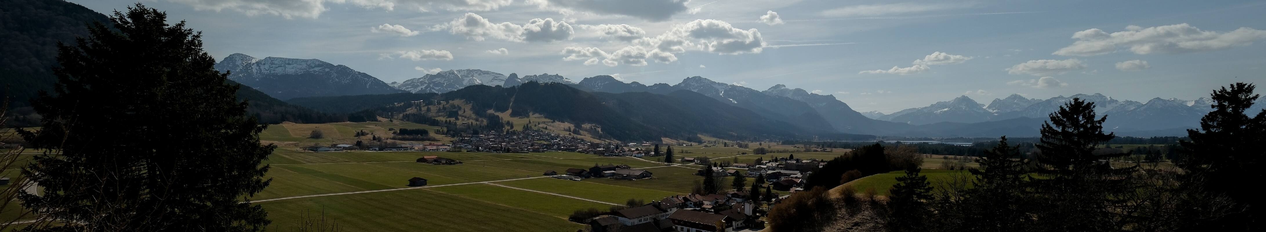 Archiv Foto Webcam Halblech - Blick über Buching