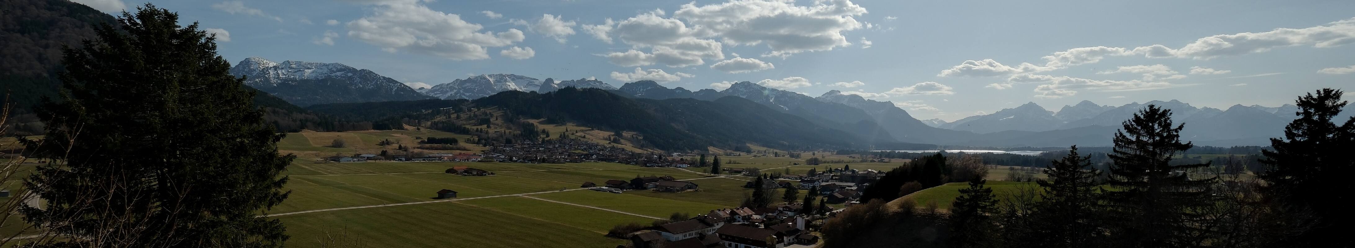 Archiv Foto Webcam Halblech - Blick über Buching