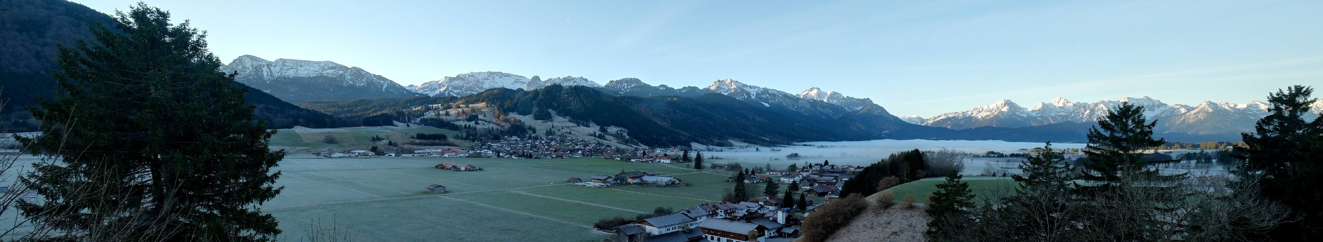 Archiv Foto Webcam Halblech - Blick über Buching