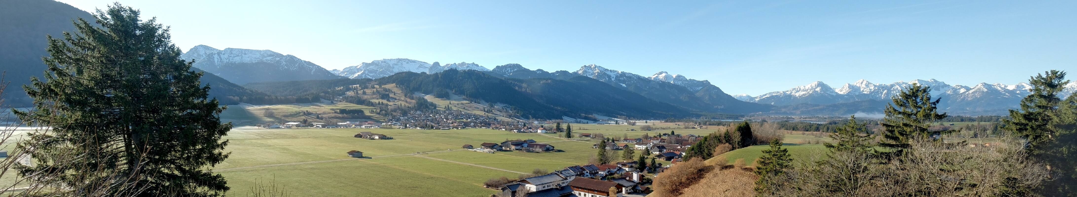 Archiv Foto Webcam Halblech - Blick über Buching