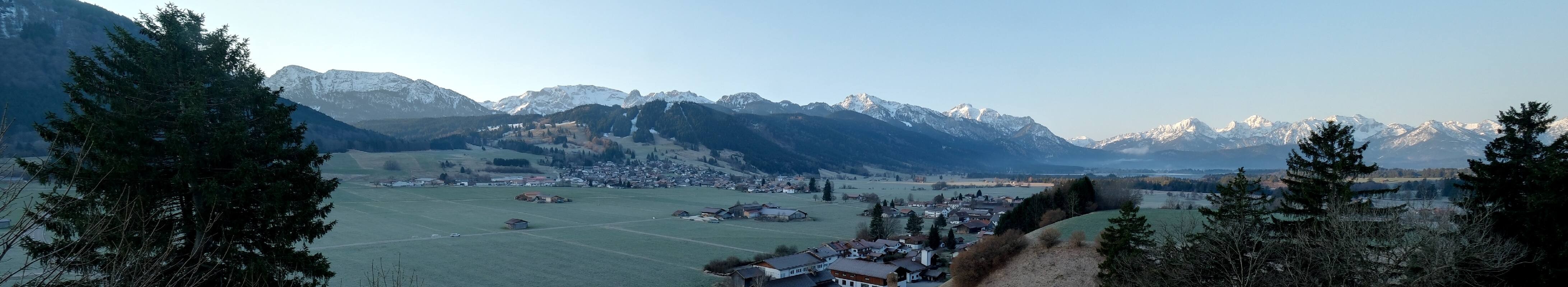 Archiv Foto Webcam Halblech - Blick über Buching