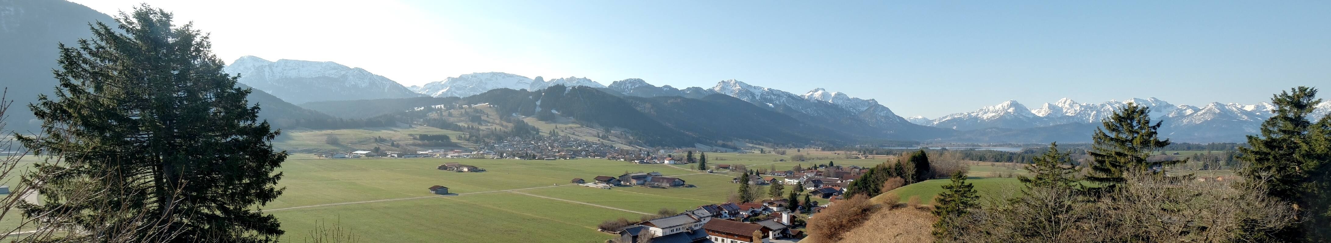 Archiv Foto Webcam Halblech - Blick über Buching