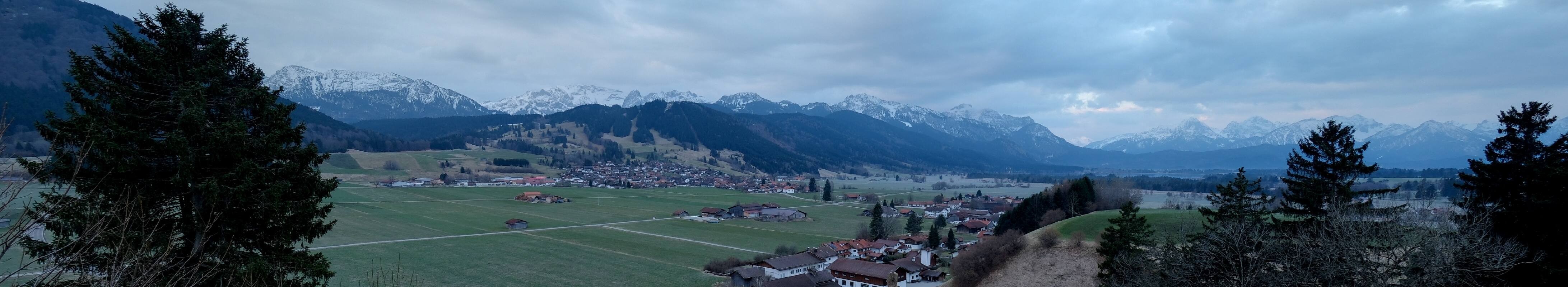 Archiv Foto Webcam Halblech - Blick über Buching