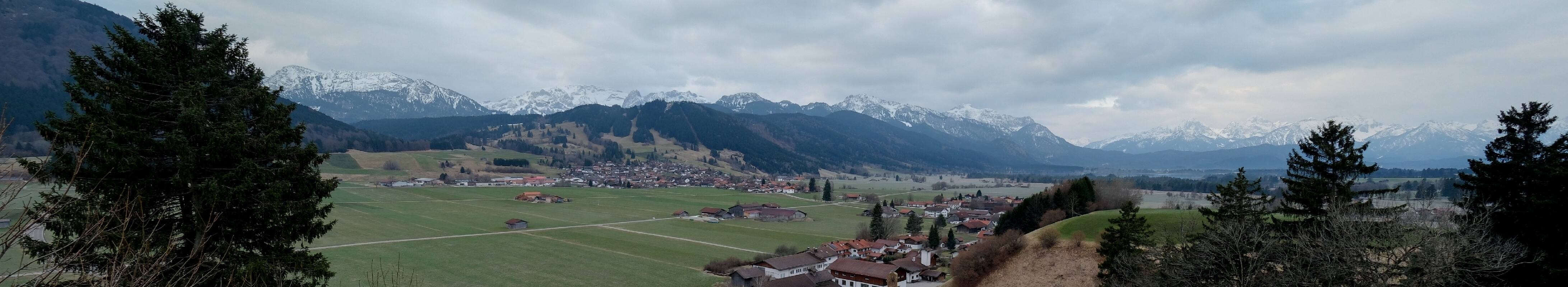 Archiv Foto Webcam Halblech - Blick über Buching