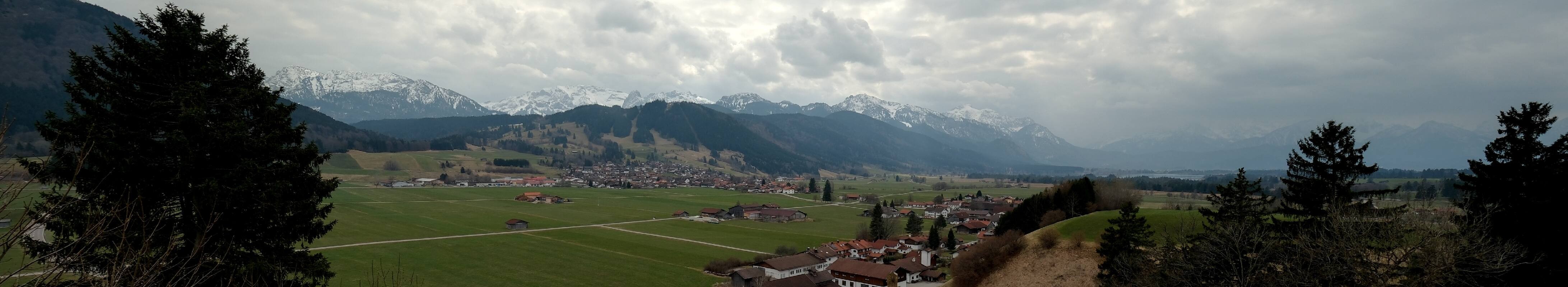 Archiv Foto Webcam Halblech - Blick über Buching