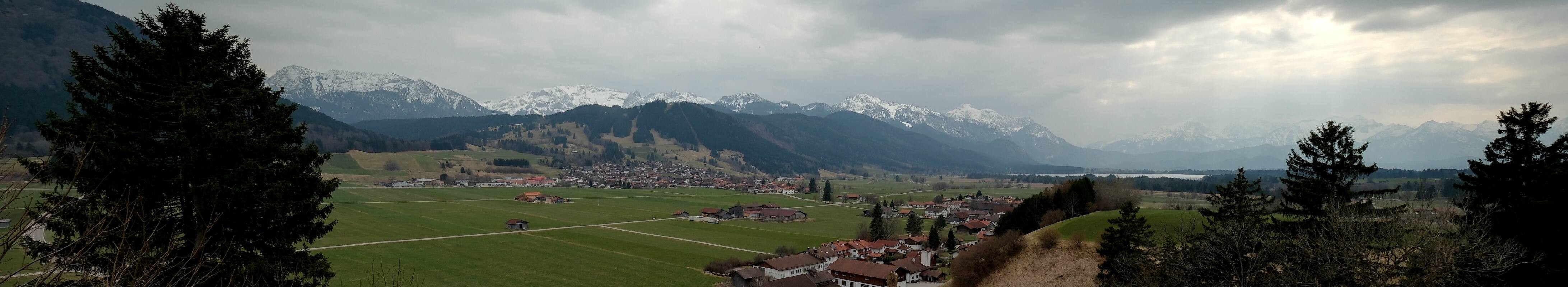 Archiv Foto Webcam Halblech - Blick über Buching