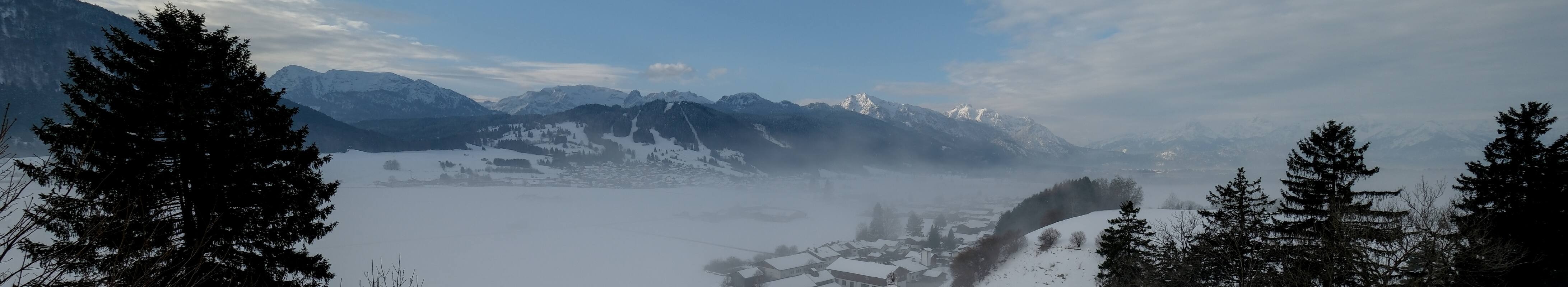 Archiv Foto Webcam Halblech - Blick über Buching