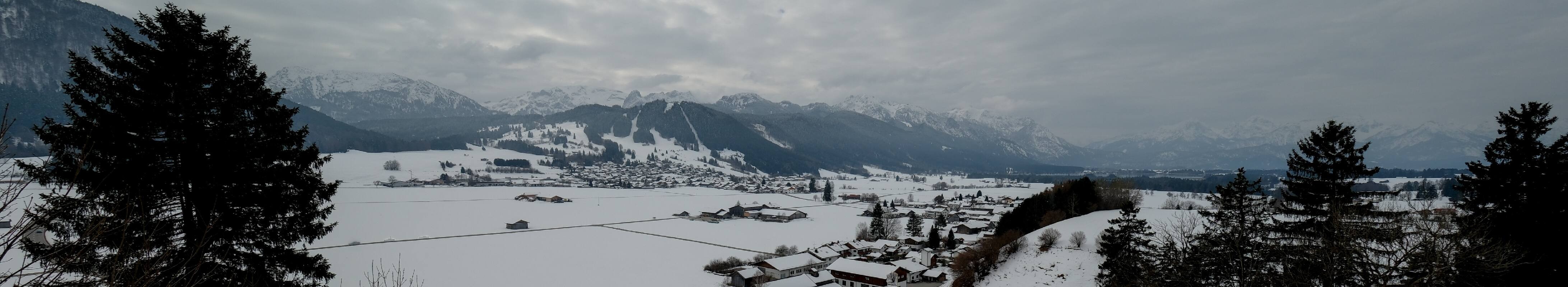 Archiv Foto Webcam Halblech - Blick über Buching
