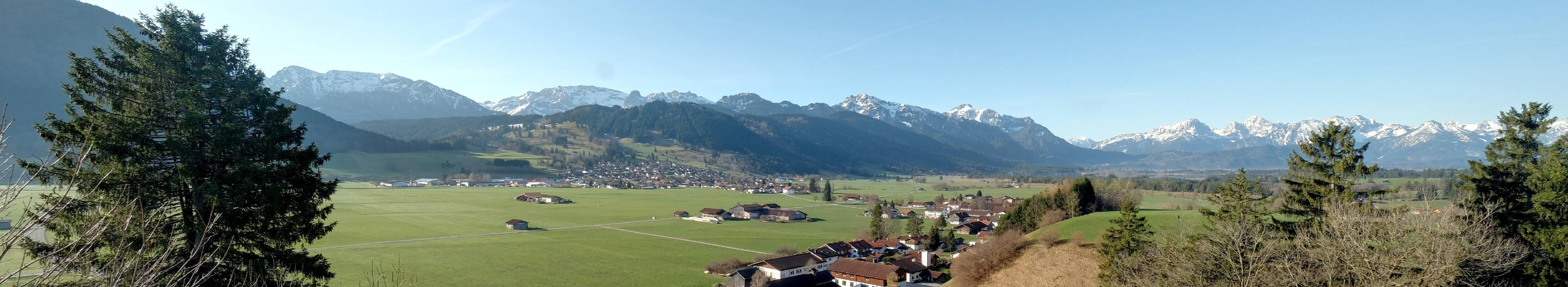 Archiv Foto Webcam Halblech - Blick über Buching