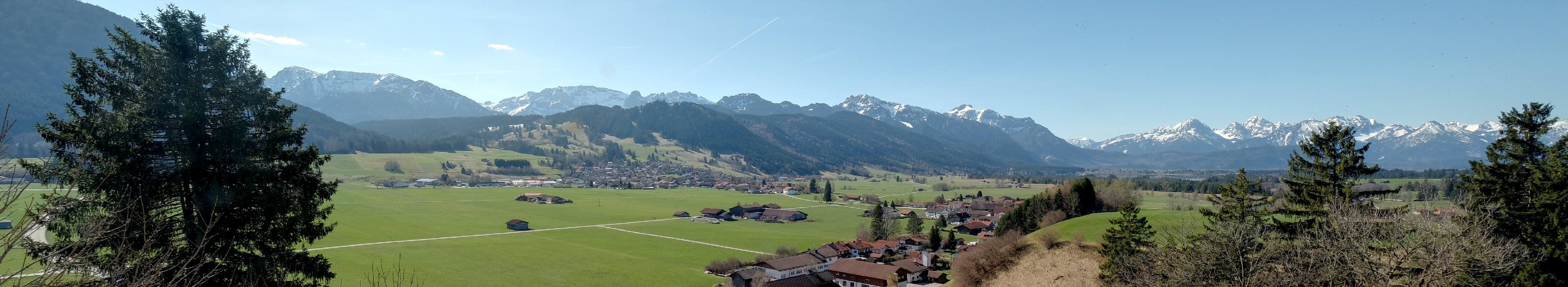 Archiv Foto Webcam Halblech - Blick über Buching