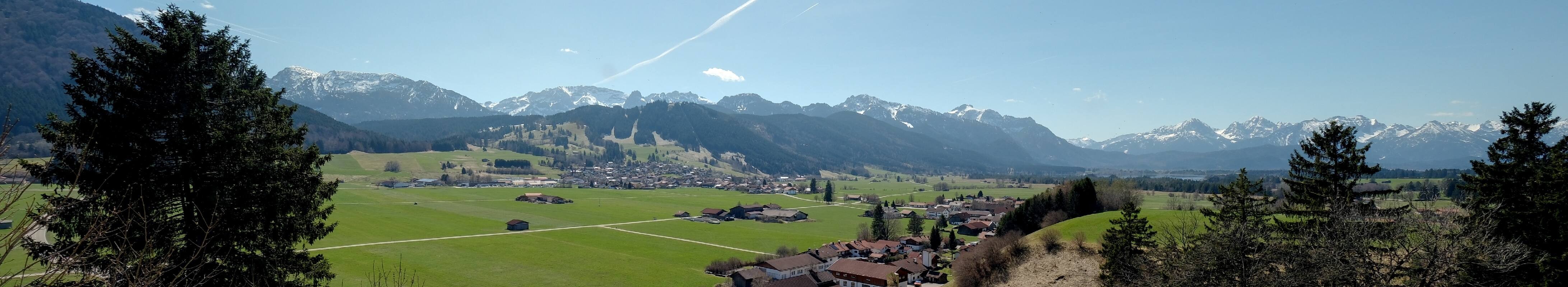 Archiv Foto Webcam Halblech - Blick über Buching