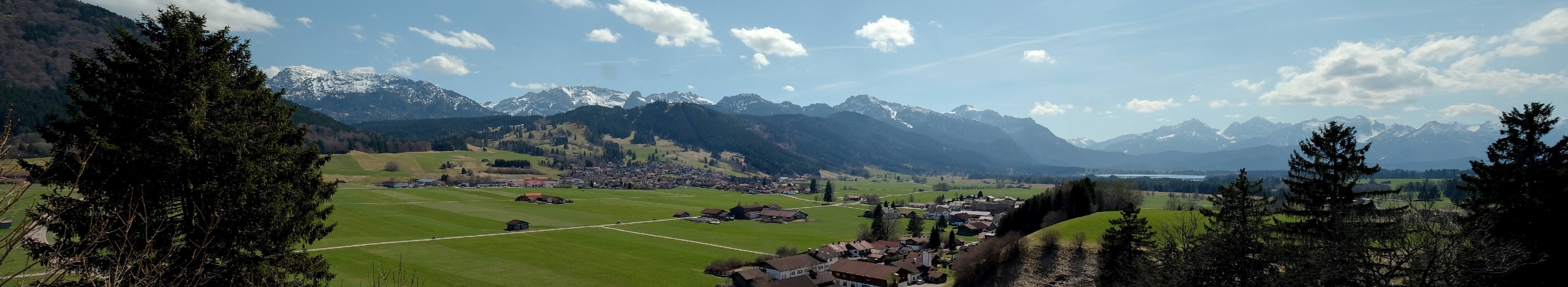 Archiv Foto Webcam Halblech - Blick über Buching