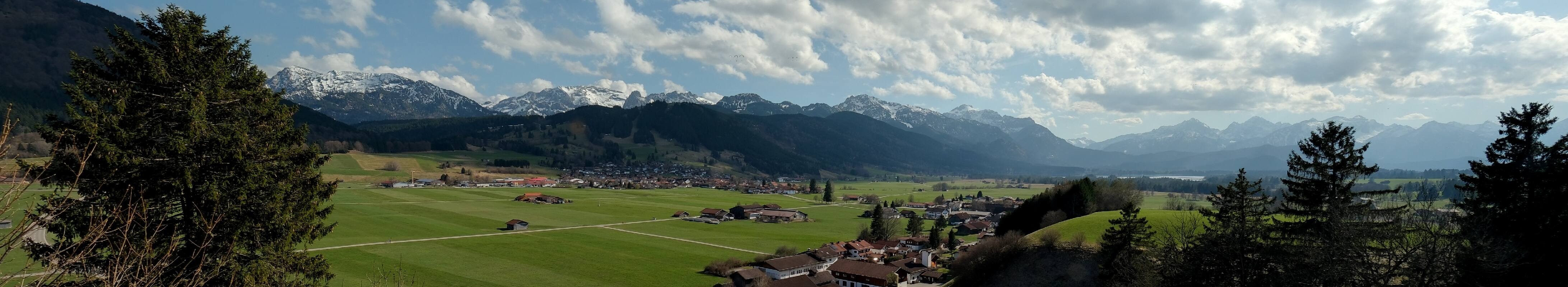 Archiv Foto Webcam Halblech - Blick über Buching