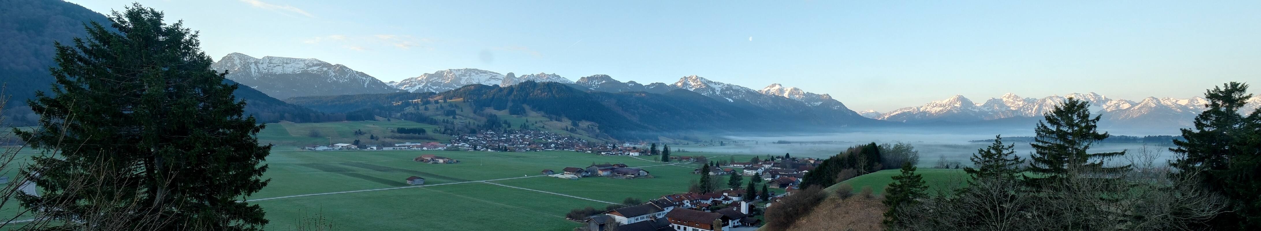 Archiv Foto Webcam Halblech - Blick über Buching