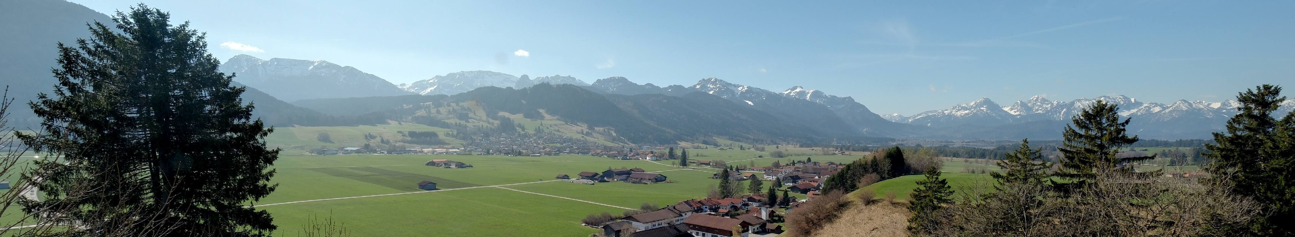 Archiv Foto Webcam Halblech - Blick über Buching