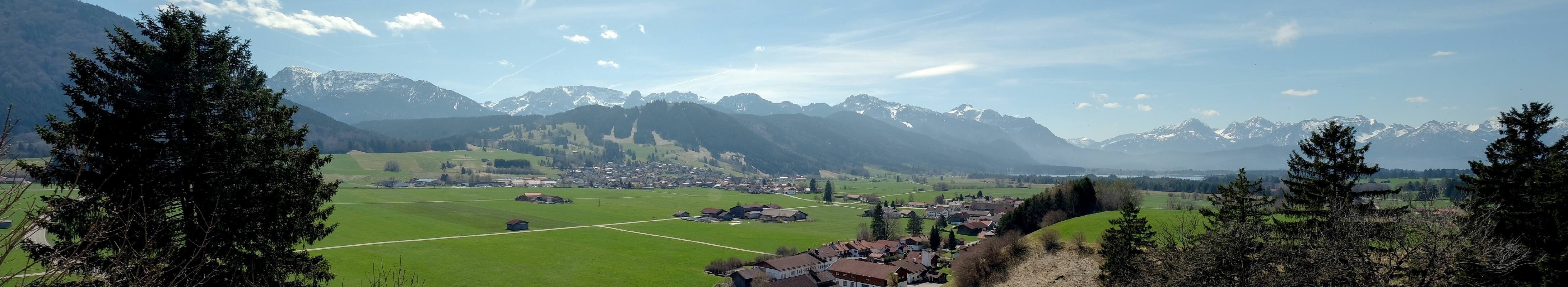 Archiv Foto Webcam Halblech - Blick über Buching