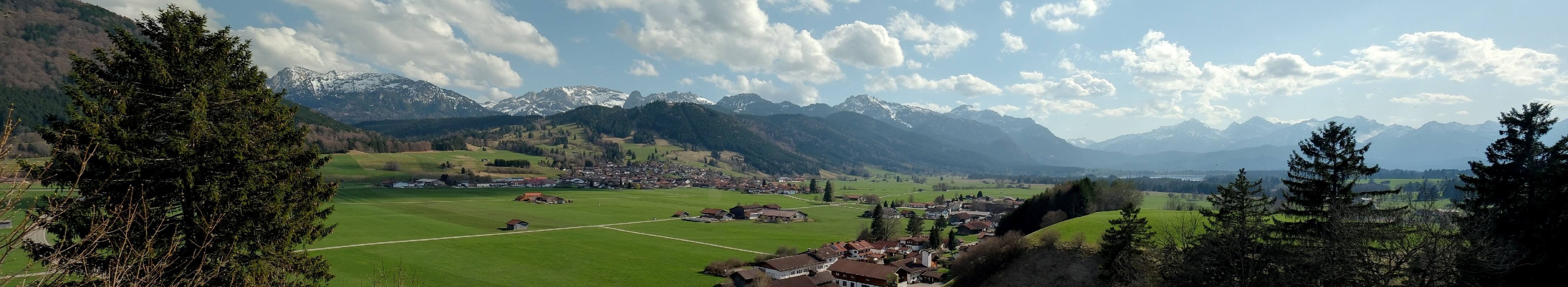 Archiv Foto Webcam Halblech - Blick über Buching