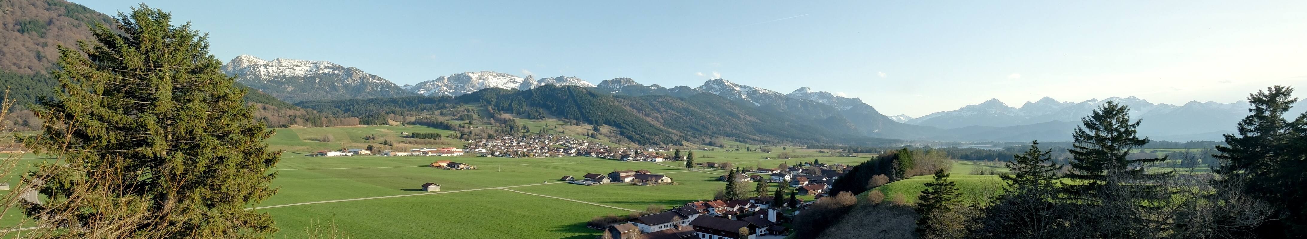 Archiv Foto Webcam Halblech - Blick über Buching