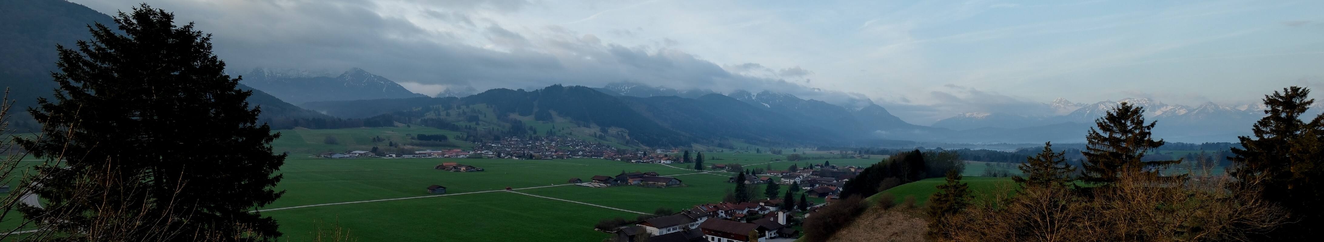 Archiv Foto Webcam Halblech - Blick über Buching