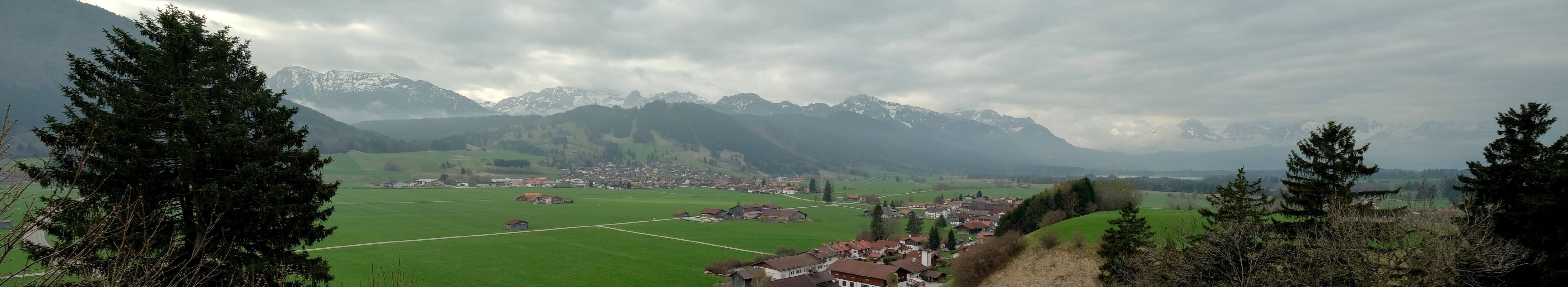 Archiv Foto Webcam Halblech - Blick über Buching